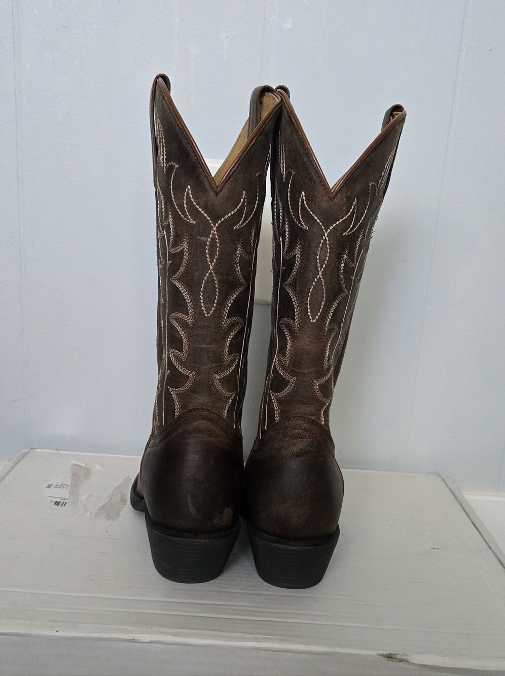 Shyanne Brown Western Embroidered Leather Cowgirl Boots - Picture 4 of 8